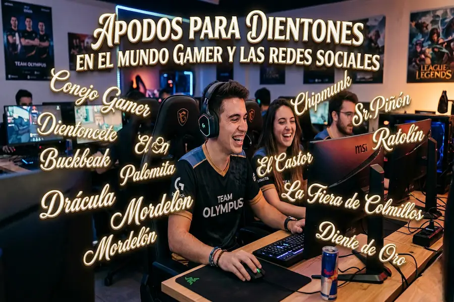 Sobrenombres para dientones en videojuegos y redes Apodos para dientones inspirados en el mundo gamer y redes sociales