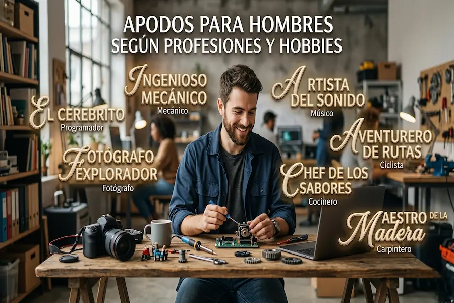 Apodos para hombres según profesiones y hobbies