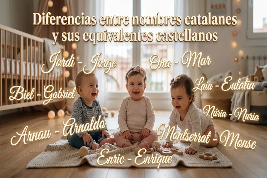 Diferencias entre nombres catalanes y sus equivalentes castellanos Diferencias entre nombres catalanes y sus equivalentes castellanos