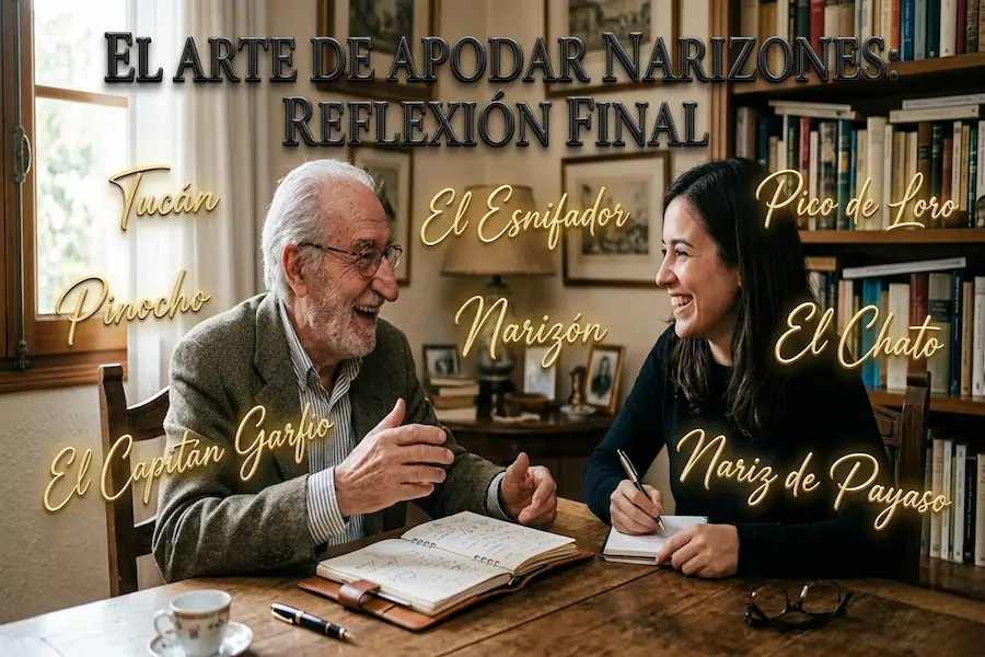 Reflexión final sobre el arte de poner apodos a personas narizonas