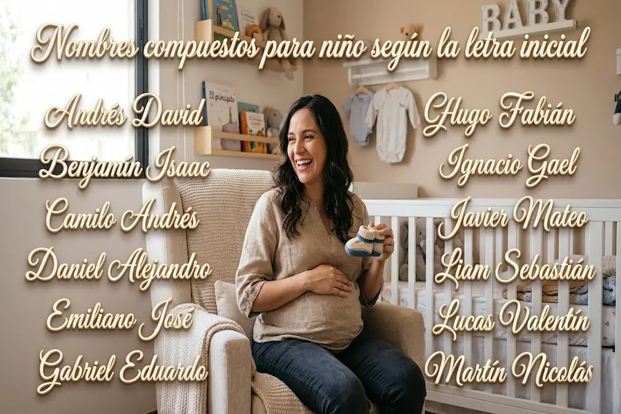 Nombres compuestos para niño según la letra inicial Lista de nombres compuestos para niño ordenados por letra inicial