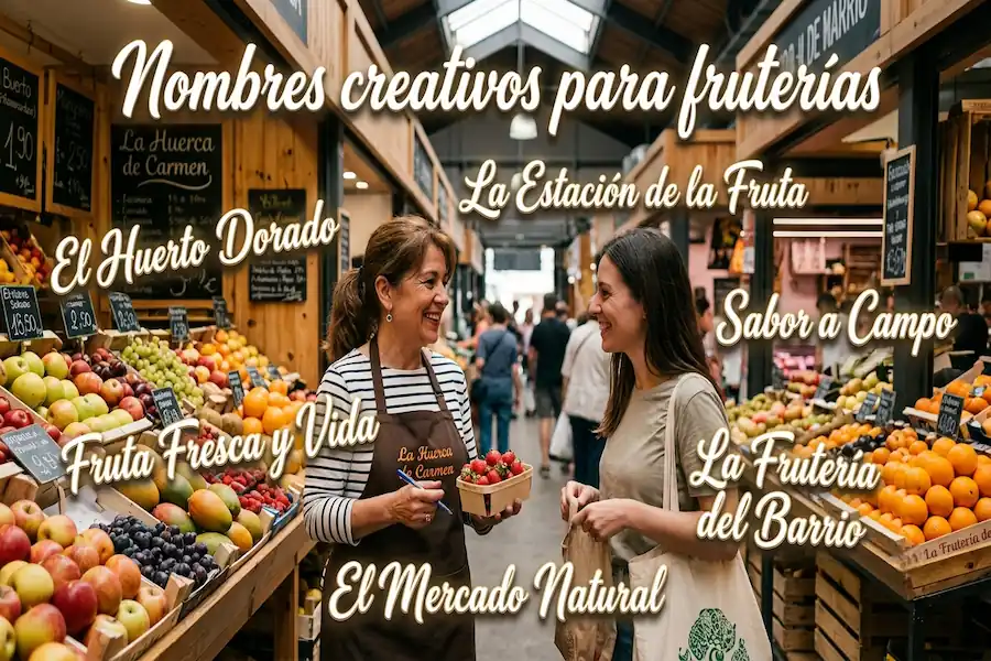 Ideas de nombres creativos y originales para negocios de frutería