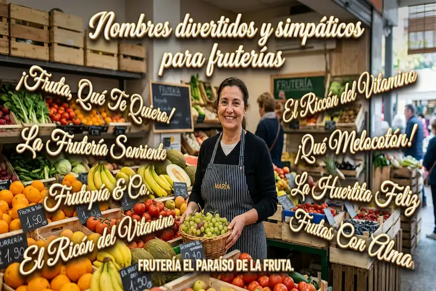 Nombres divertidos y simpáticos que atraen clientes a fruterías