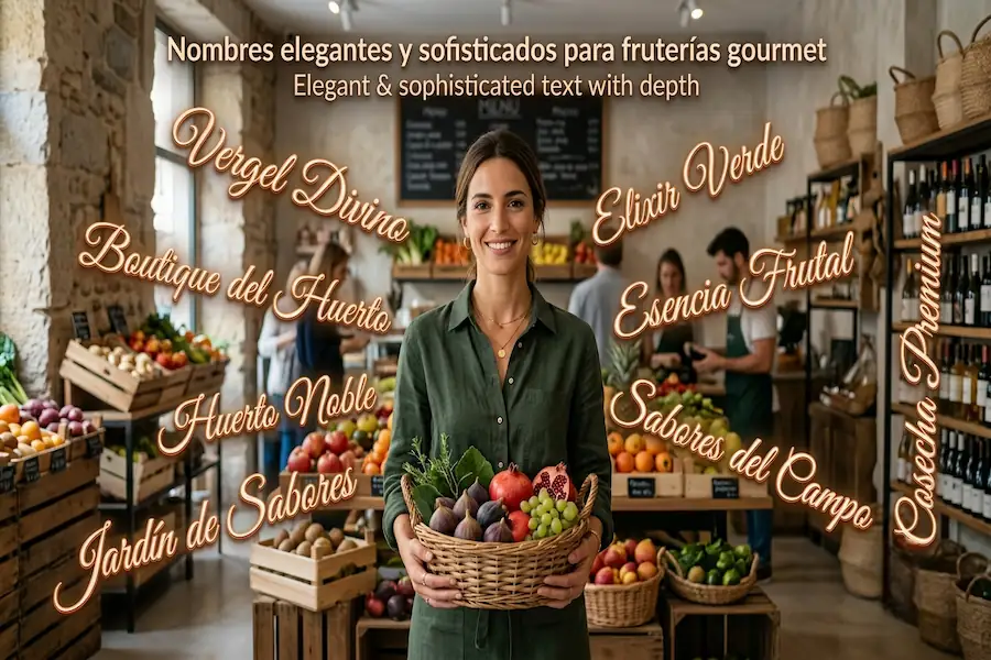 Nombres elegantes y sofisticados para fruterías gourmet de lujo
