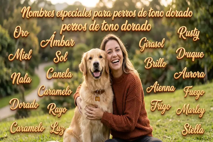 Nombres para perros color dorado Nombres especiales para perros de tono dorado