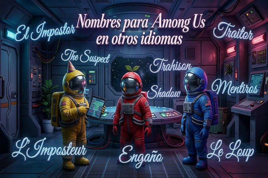 Nombres para Among Us en otros idiomas Ideas de nombres originales para Among Us en otros idiomas