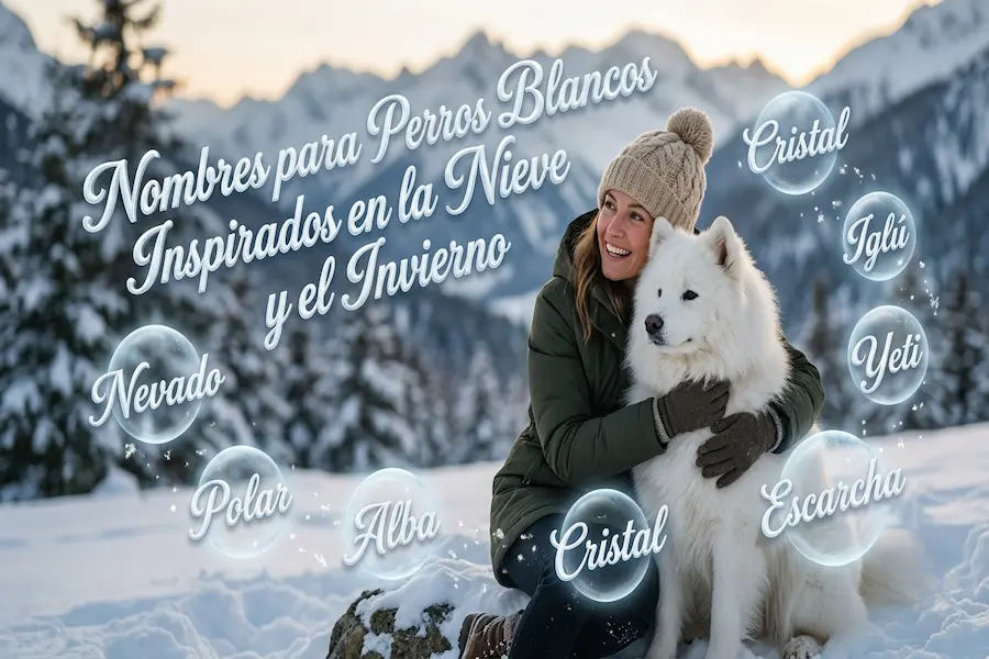 Nombres para perros blancos inspirados en la nieve y el invierno