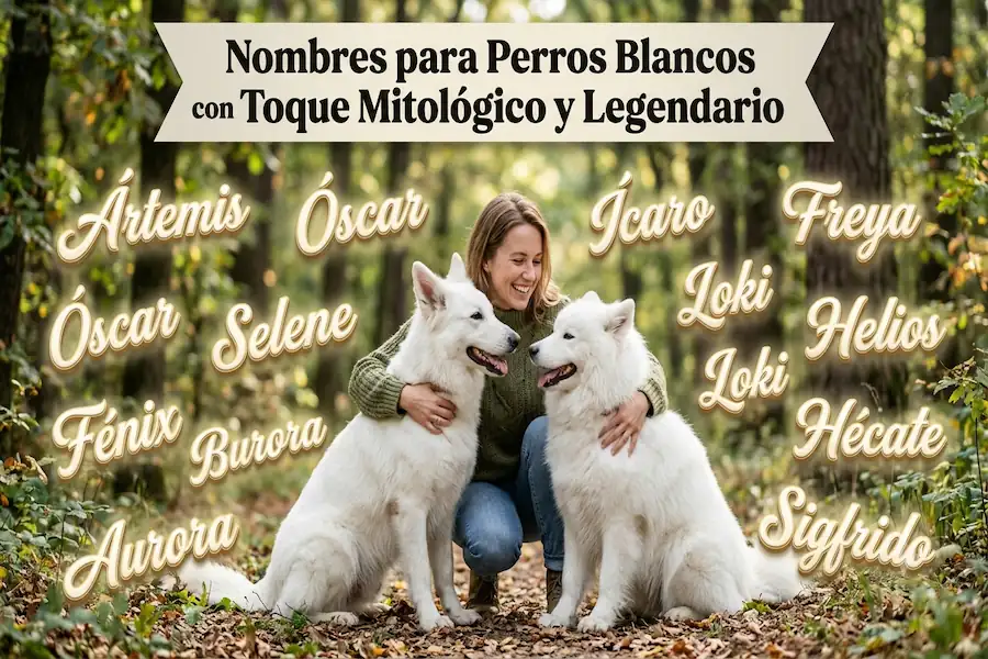 Nombres para perros blancos con toque mitológico y legendario