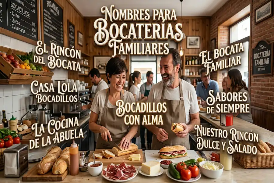 Nombres para bocaterías de ambiente familiar