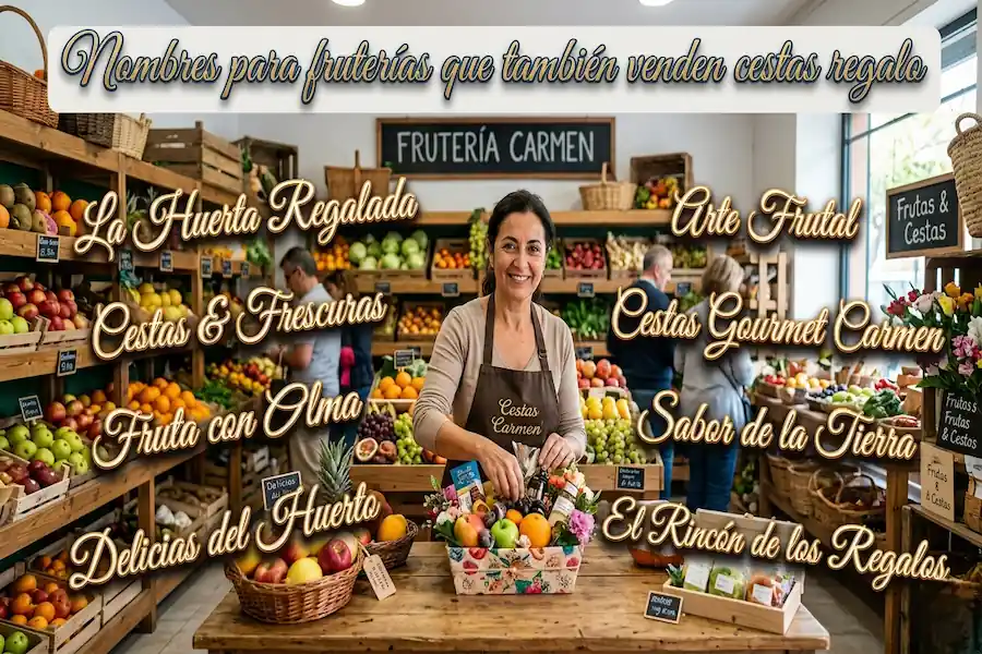 Nombres para fruterías que ofrecen servicio de cestas de regalo