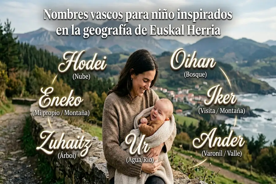 Nombres vascos de niño inspirados en la geografía Nombres vascos para niño inspirados en la geografía de Euskal Herria