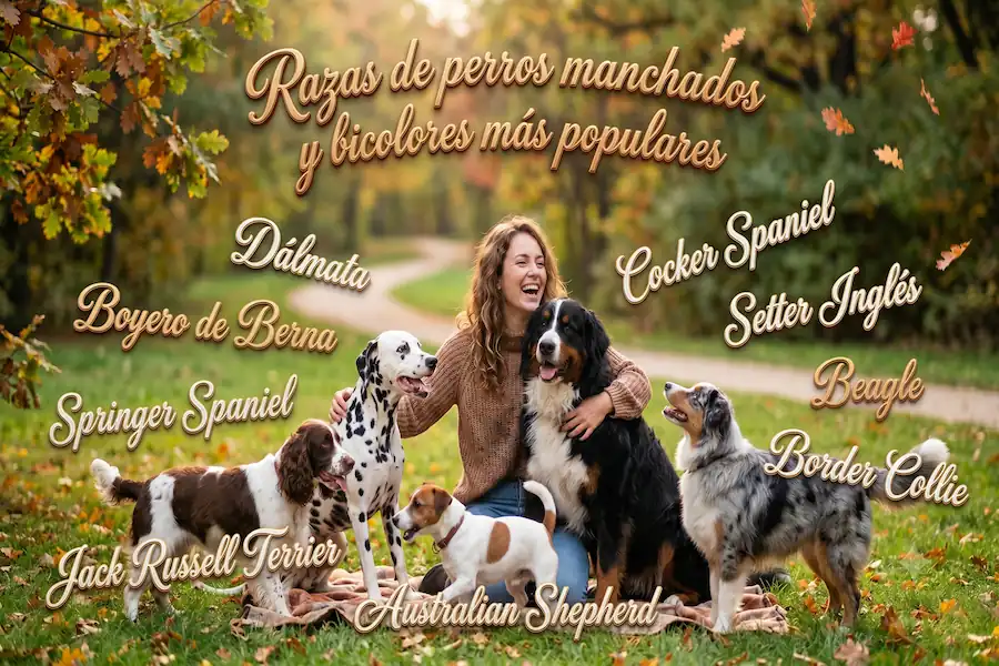 Razas de perros manchados y bicolores más populares Varias razas de perros manchados