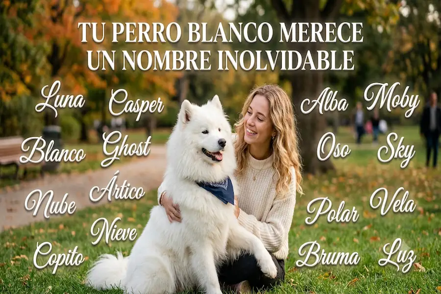Tu perro blanco merece un nombre inolvidable