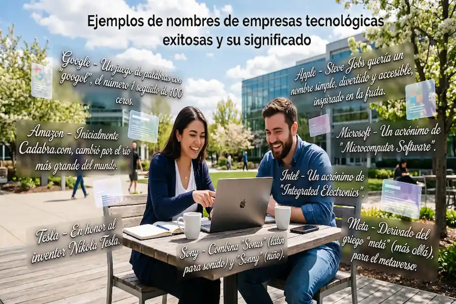 Ejemplos de nombres de empresas tecnológicas exitosas y su significado