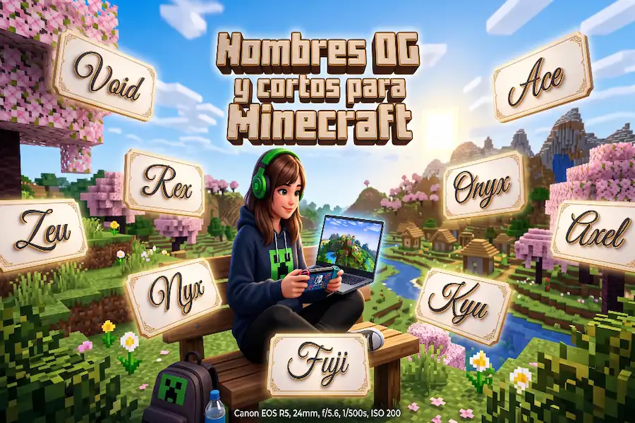 Nombres OG y cortos para Minecraft más raros Nombres OG y cortos para Minecraft únicos de 3 y 4 letras